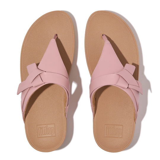 Lulu Folded Knot Sandals Soft Blush