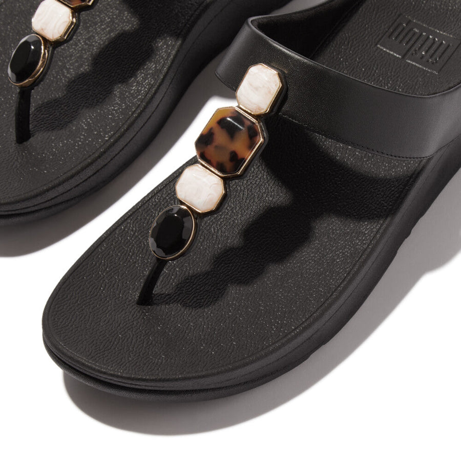 FINO MULTI-STONE LEATHER TOE-POST SANDALS – FitFlop Thailand