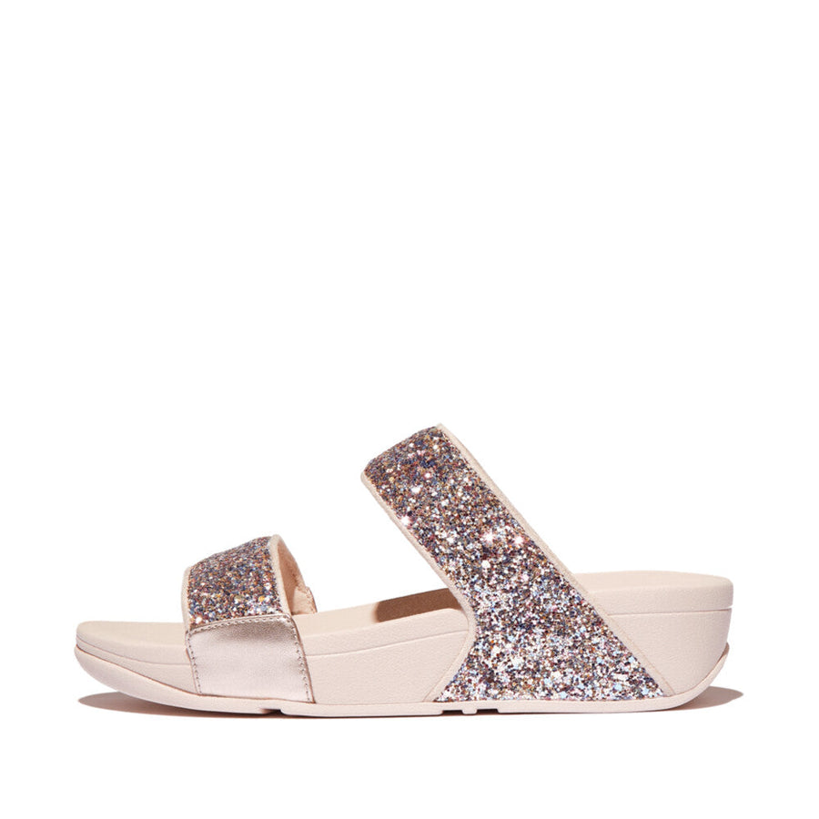 Glitter Pool Sliders Women Gold Glitterball Lulu Glitter Slides