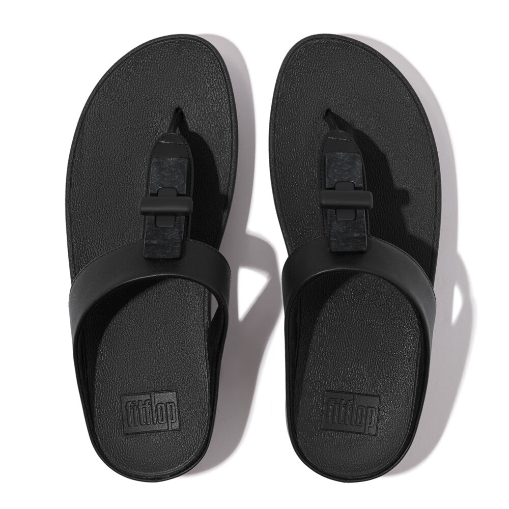 FINO RESIN-LOCK LEATHER TOE-POST SANDALS – FitFlop Thailand