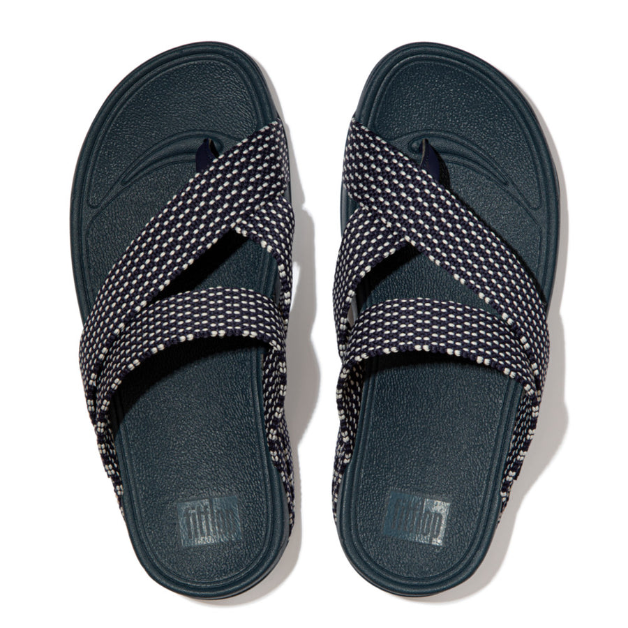 SLING WEAVE STRIPED TOE POST SANDALS FitFlop Thailand